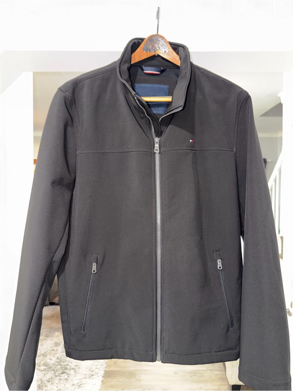 Tommy Hilfiger Men's Black Lightweight Full-Zip Jacket